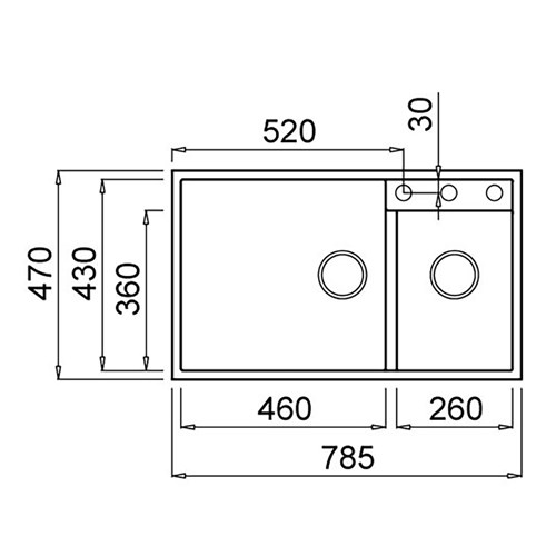 Elleci White Granite Undermount Double Sink